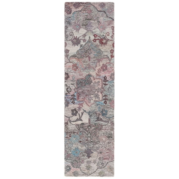 SAFAVIEH Anatolia Jerred Medallion Runner Rug, Brown/Pink, 2'3" x 8'