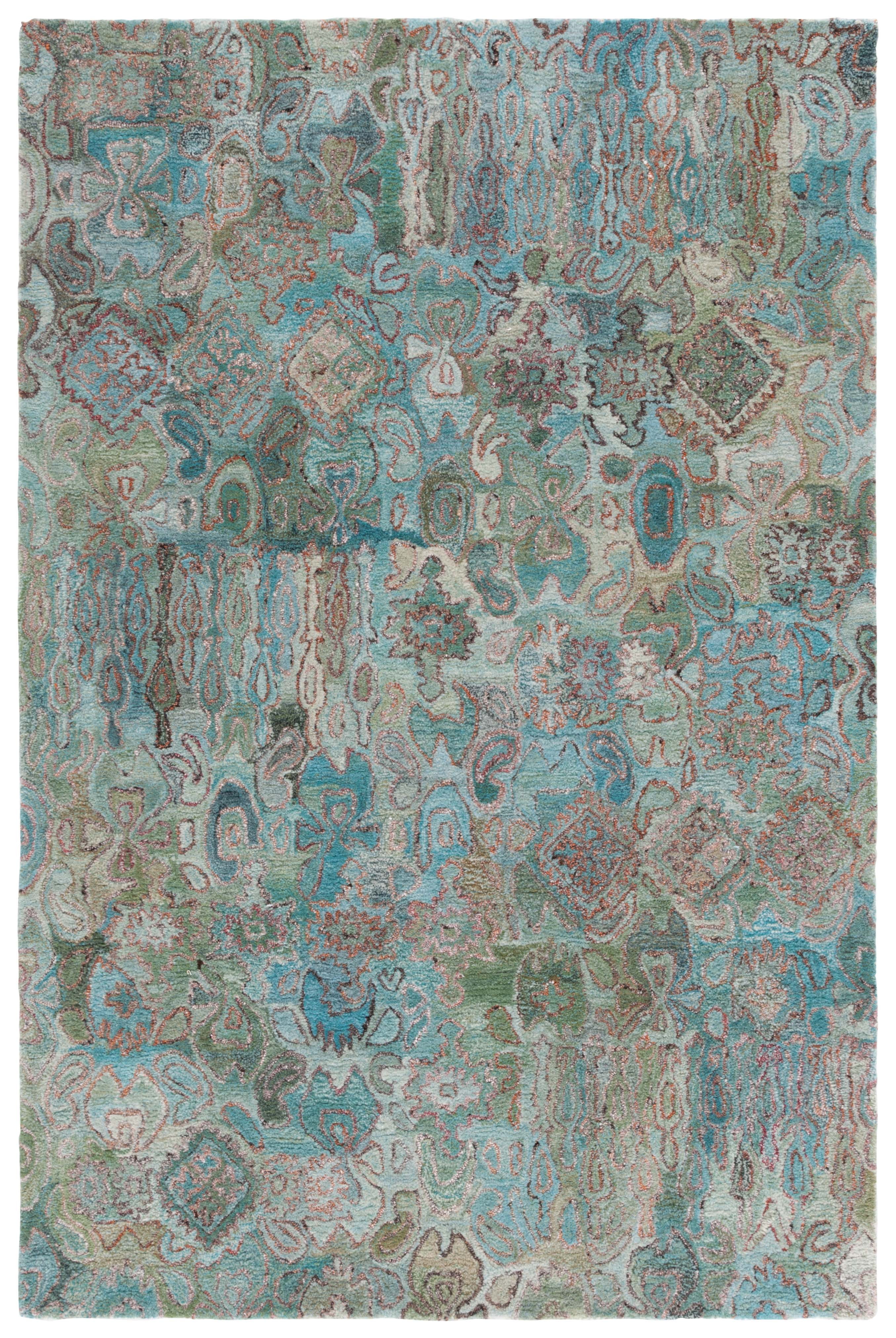 SAFAVIEH Anatolia Judy Abstract Area Rug, Teal/Green, 3' x 5'