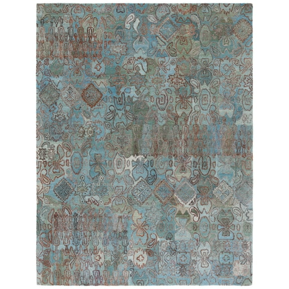 SAFAVIEH Anatolia Judy Abstract Area Rug, Teal/Green, 8' x 10'
