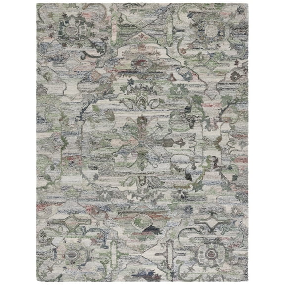 SAFAVIEH Anatolia Montague Medallion Area Rug, Grey/Green, 8' x 10'