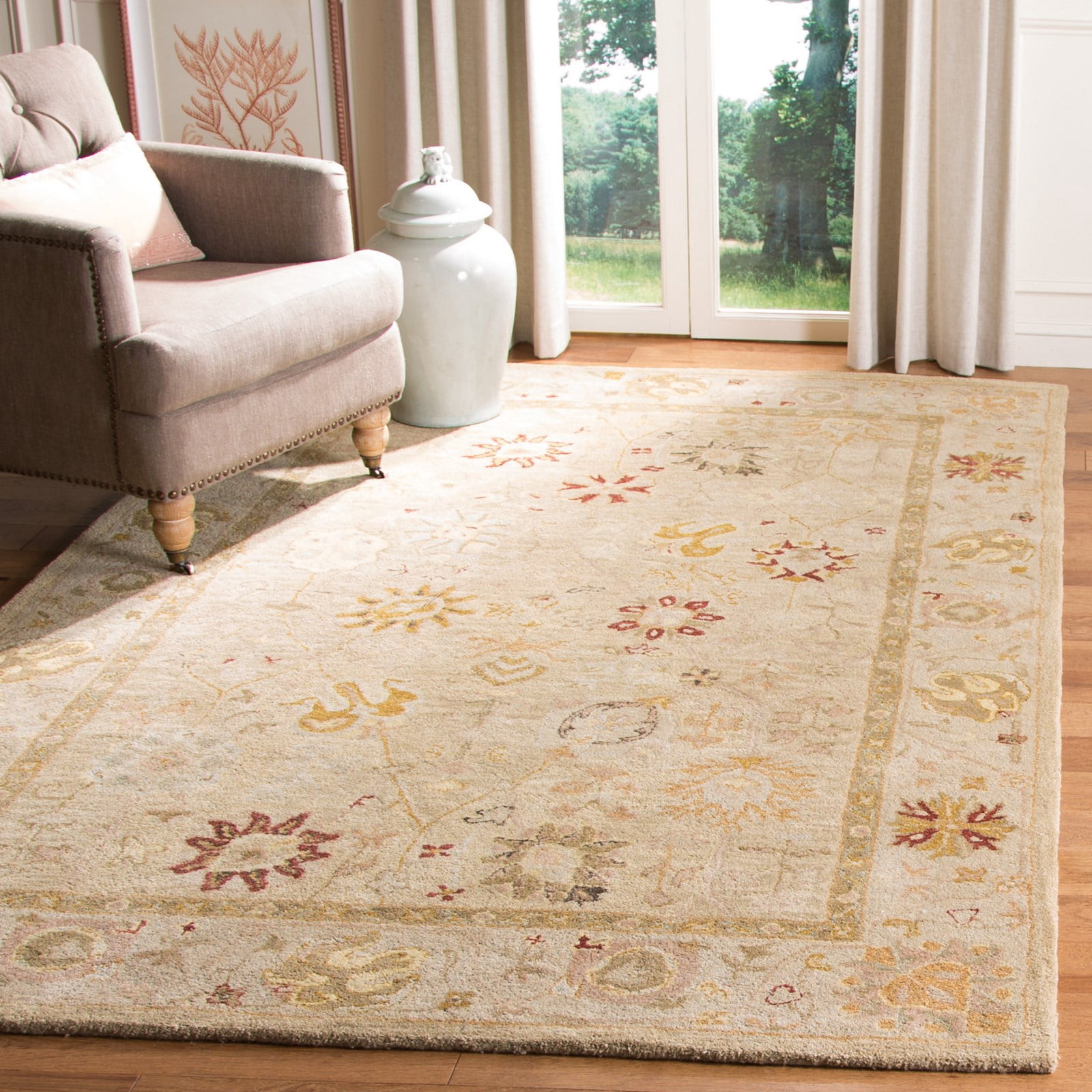 SAFAVIEH Anatolia Scott Traditional Wool Area Rug, Taupe/Beige, 10' x 14'