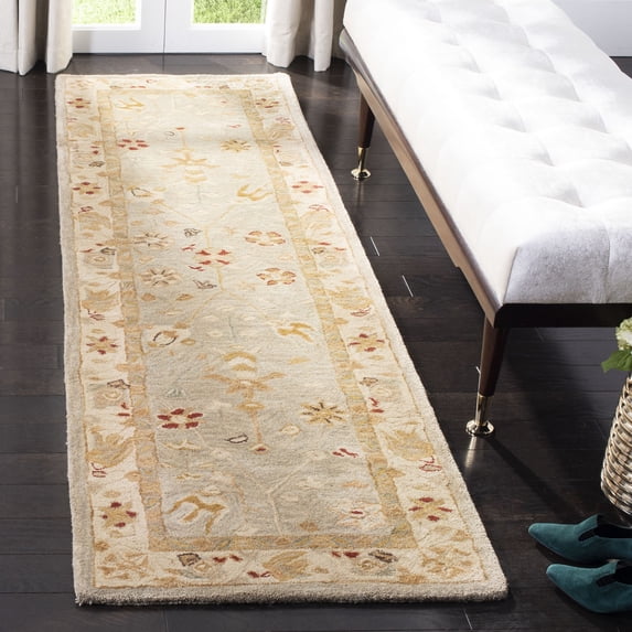 SAFAVIEH Anatolia Scott Traditional Wool Runner Rug, Taupe/Beige, 2'3" x 12'