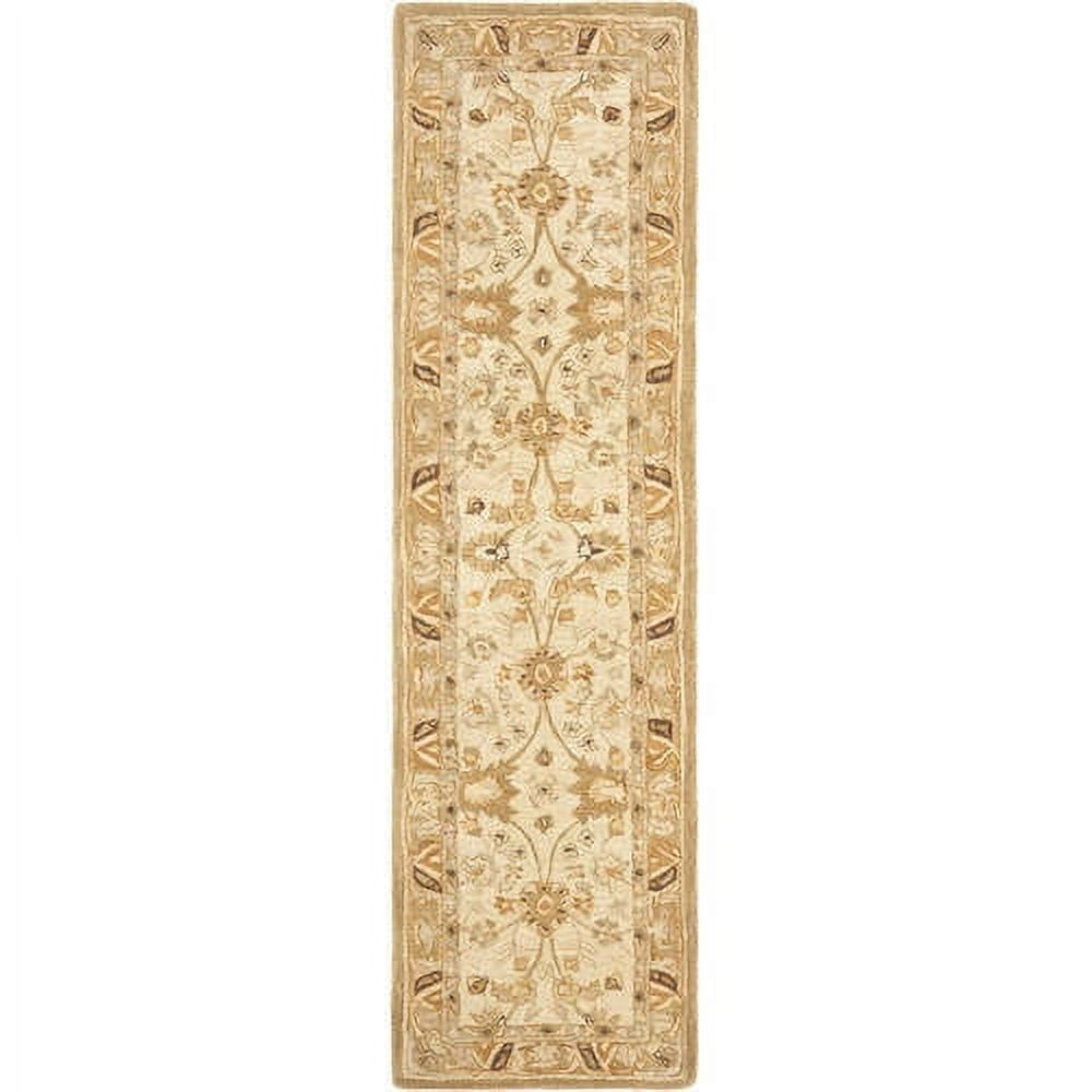 SAFAVIEH Anatolia Sharon Floral Runner Rug, Silver/Light Brown, 2'3" x 10'