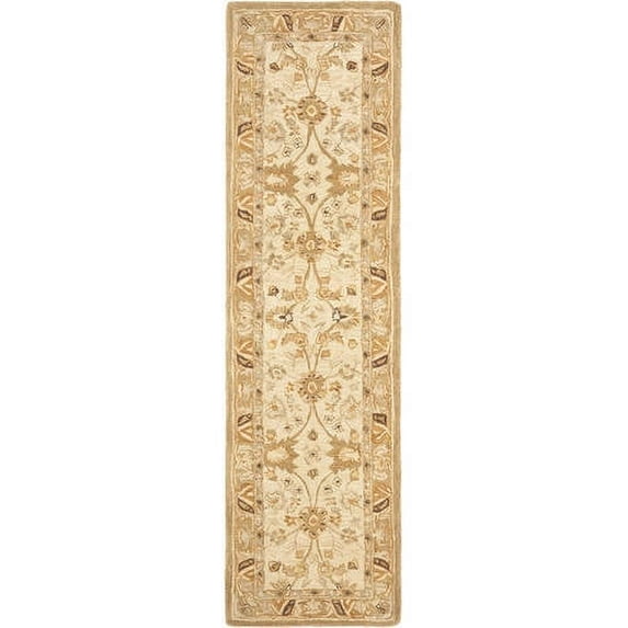 SAFAVIEH Anatolia Sharon Floral Runner Rug, Silver/Light Brown, 2'3" x 10'