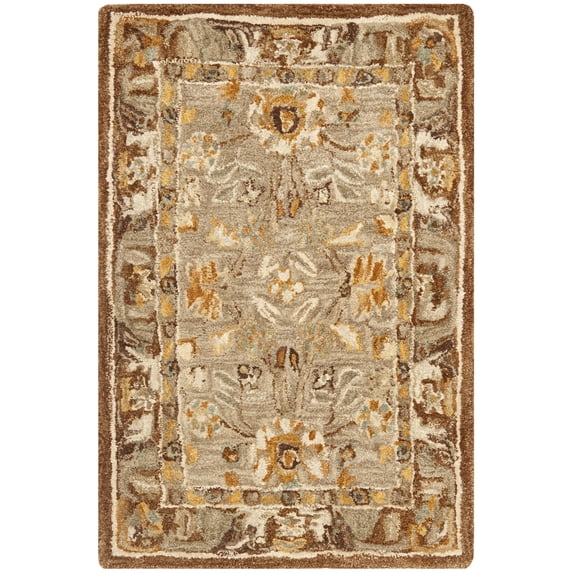 SAFAVIEH Anatolia Sharon Floral Area Rug, Dark Grey/Brown, 2' x 3'