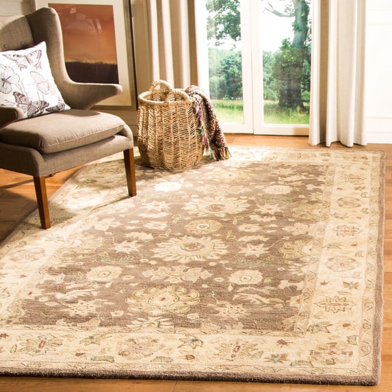 SAFAVIEH Anatolia Shelby Traditional Wool Area Rug, Brown/Beige, 6' x 9'