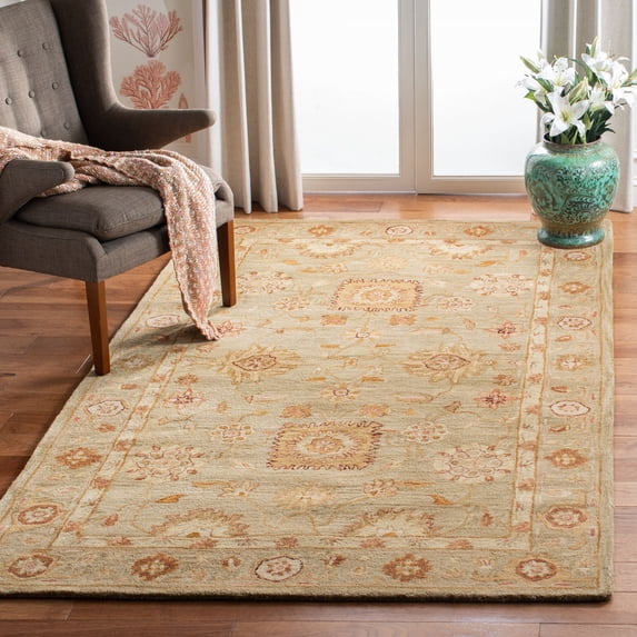 SAFAVIEH Anatolia Sherman Floral Wool Area Rug, Sage, 9'6" x 13'6"