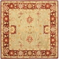 thumbnail image 1 of SAFAVIEH Anatolia Sherman Floral Wool Area Rug, Sage/Burgundy, 6' x 6' Square, 1 of 3