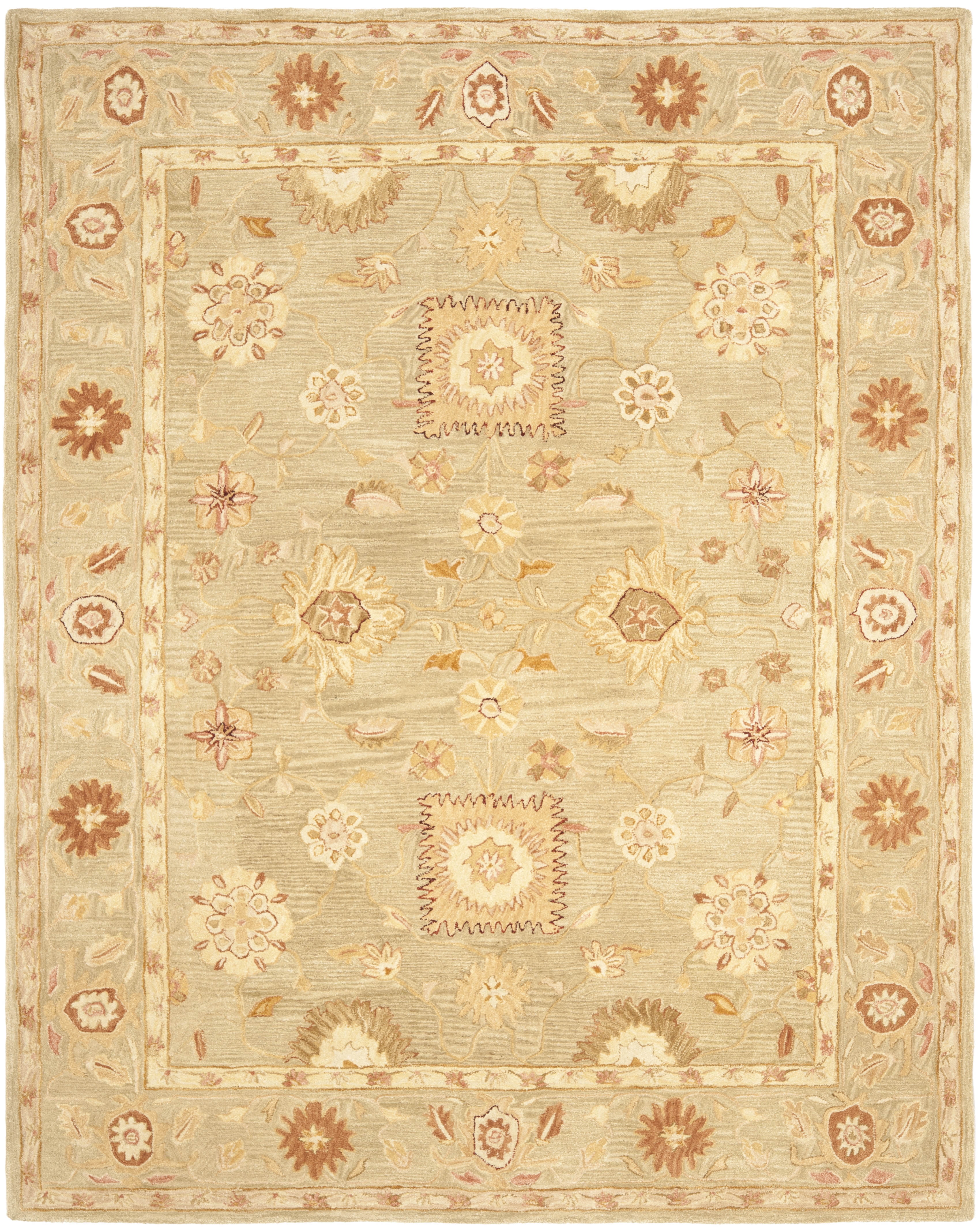 Sherman Faxe Rug SAFAVIEH Anatolia Sherman Traditional Wool Area Rug, Sage, 8' x 10 ...