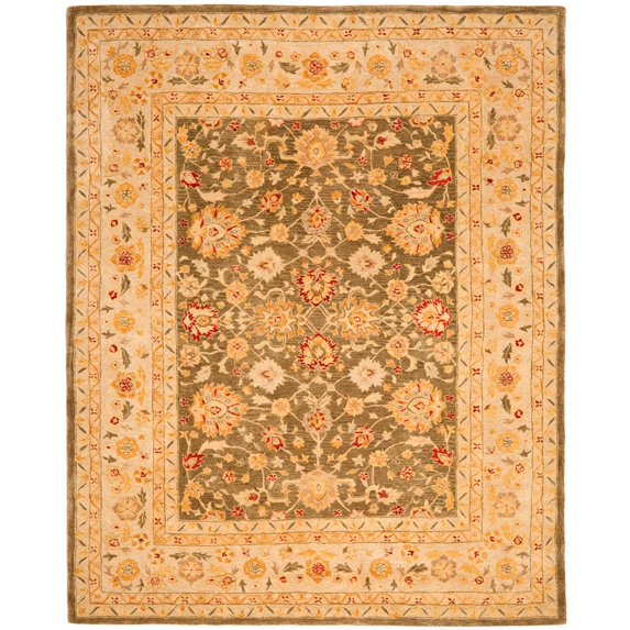 SAFAVIEH Anatolia Shirley Floral Area Rug, Olive/Rust, 9'6" x 13'6"