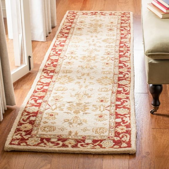 SAFAVIEH Anatolia Simon Floral Runner Rug, Ivory/Red, 2'3" x 10'