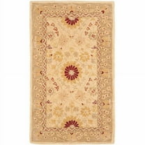 SAFAVIEH Anatolia Smith Traditional Wool Area Rug, Sand/Walnut, 3' x 5'