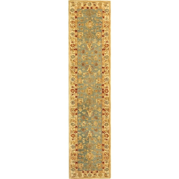SAFAVIEH Anatolia Stacy Floral Runner Rug, Blue/Ivory, 2'3" x 10'