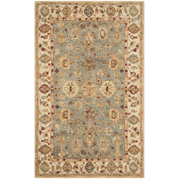 SAFAVIEH Anatolia Stacy Floral Area Rug, Blue/Ivory, 8' x 10'