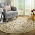thumbnail image 1 of SAFAVIEH Anatolia Sunny Floral Wool Area Rug, Ivory/Gold, 4' x 4' Round, 1 of 9