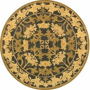 SAFAVIEH Anatolia Susan Floral Wool Area Rug, Navy/Sage, 8' x 8' Round