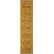 SAFAVIEH Anatolia Susan Floral Wool Runner Rug, Beige/Gold, 2'3" x 10'