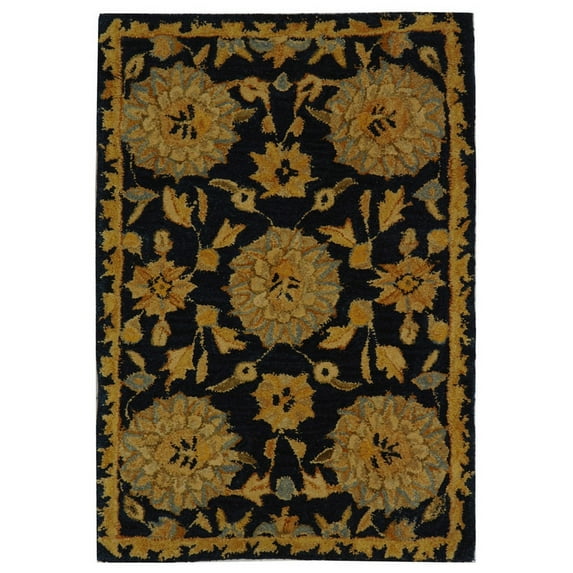 SAFAVIEH Anatolia Synthia Traditional Wool Area Rug, Navy, 2' x 3'