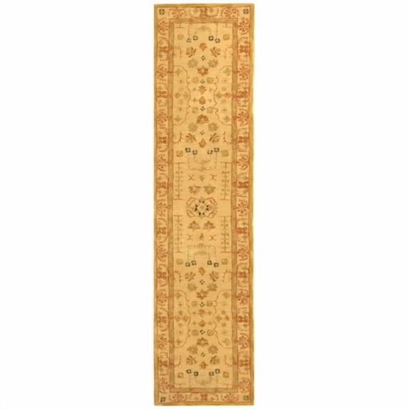 SAFAVIEH Anatolia Tamsen Traditional Wool Runner Rug, Sand, 2'3" x 8'