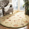thumbnail image 1 of SAFAVIEH Anatolia Tina Floral Wool Area Rug, Beige/Green, 4' x 4' Round, 1 of 10