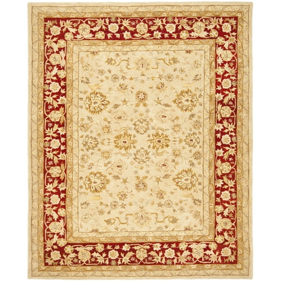 SAFAVIEH Anatolia Tracy Traditional Wool Area Rug, Ivory/Red, 3' x 5'