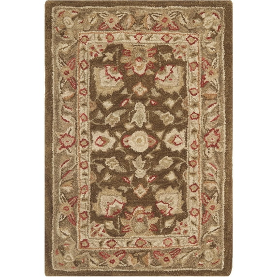 SAFAVIEH Anatolia Venice Traditional Wool Area Rug, Brown/Green, 2' x 3'