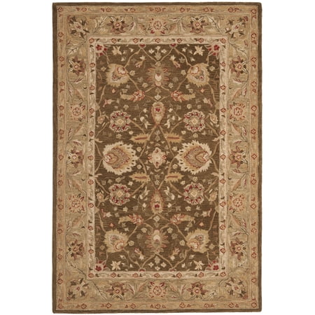 SAFAVIEH Anatolia Venice Traditional Wool Area Rug, Brown/Green, 6' x 9'