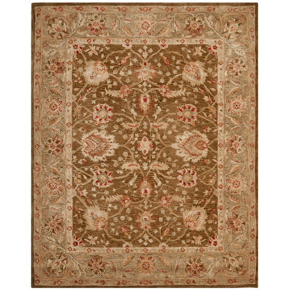 SAFAVIEH Anatolia Venice Traditional Wool Area Rug, Brown/Green, 8' x 10'