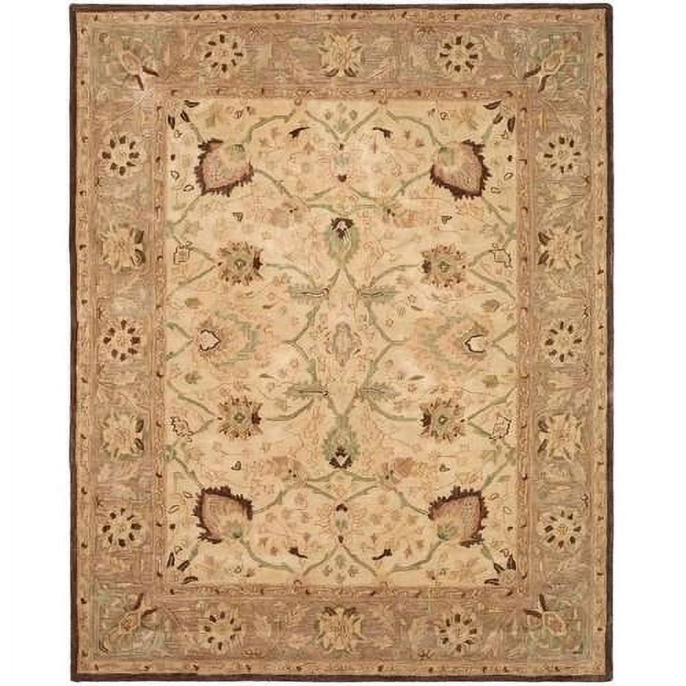 SAFAVIEH Anatolia Venice Traditional Wool Area Rug, Ivory/Brown, 3' x 5'