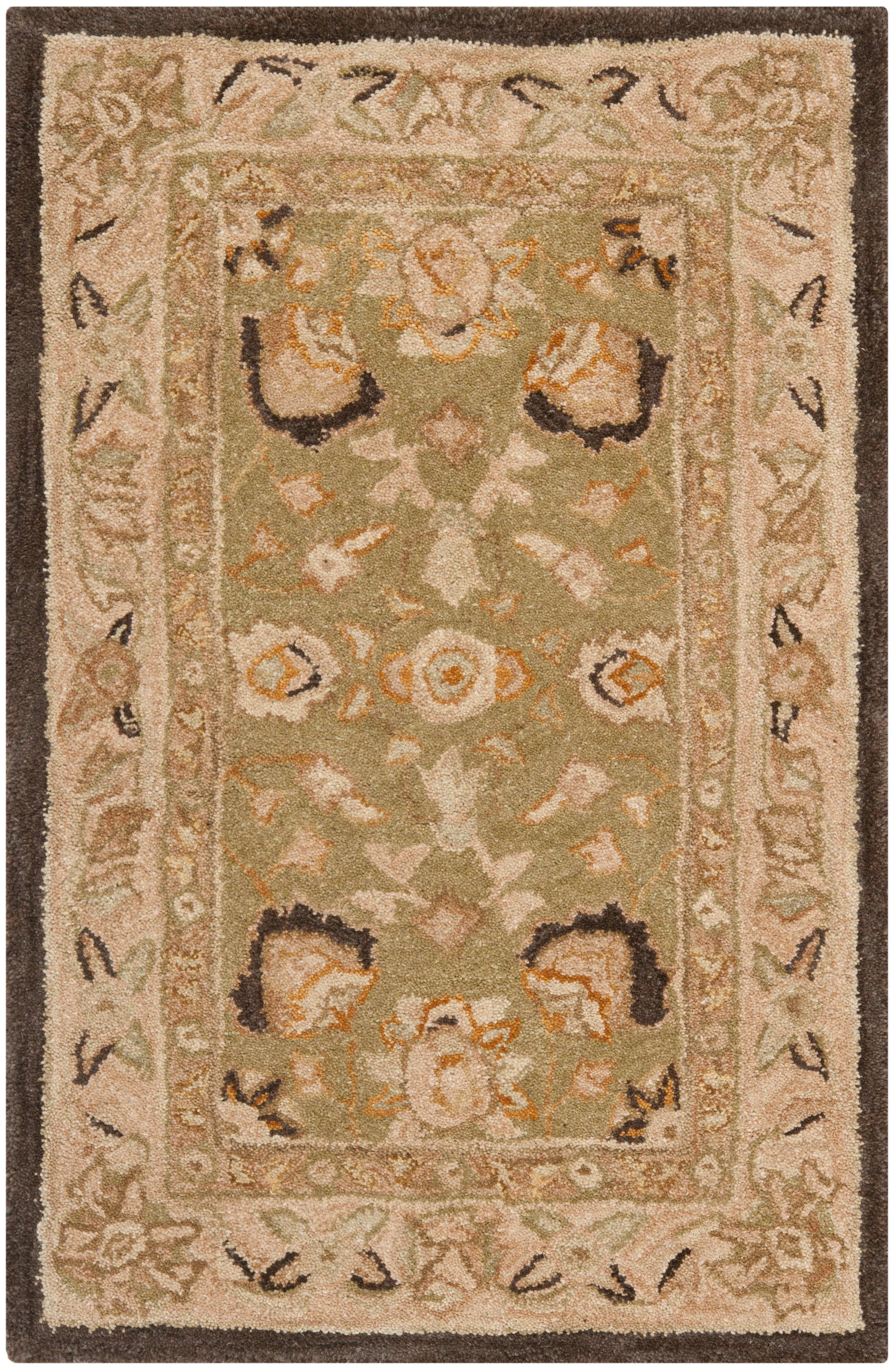 Ivory Handmade Tufted Wool Area Rug, 2' x 3'