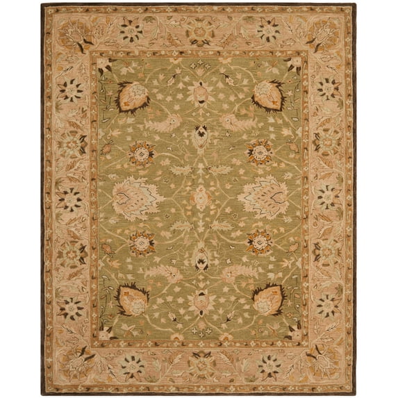 SAFAVIEH Anatolia Venice Traditional Wool Area Rug, Sage/Beige, 8' x 10'