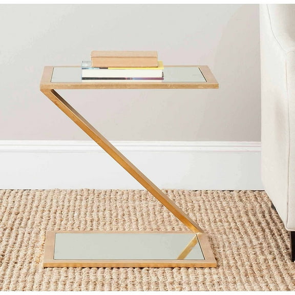 SAFAVIEH Andrea Mirror Top Accent Table, Gold