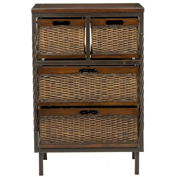 SAFAVIEH Andrew 4-Drawer Storage Unit Teak