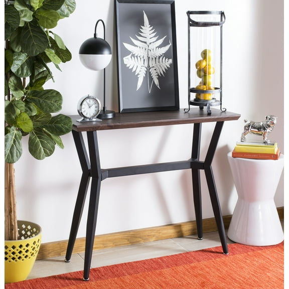 SAFAVIEH Andrew Rectangular Mid-Century Modern Console Table, Brown