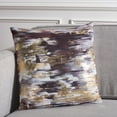 thumbnail image 1 of SAFAVIEH Andrine Abstract Pillow, 18" x 18", Gold/Navy, 1 of 5