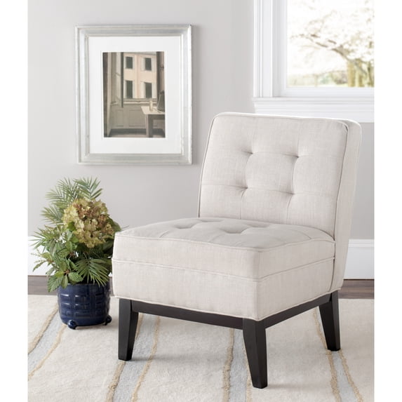 SAFAVIEH Angel Tufted Armless Club Chair Beige