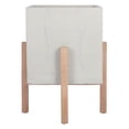 thumbnail image 1 of SAFAVIEH Anston Modern Glam Square Patio Planter with Stand, Natural/Light Grey, 1 of 7