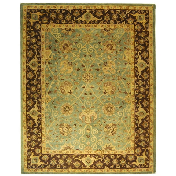 SAFAVIEH Antiquity AT21H Handmade Green / Brown Rug