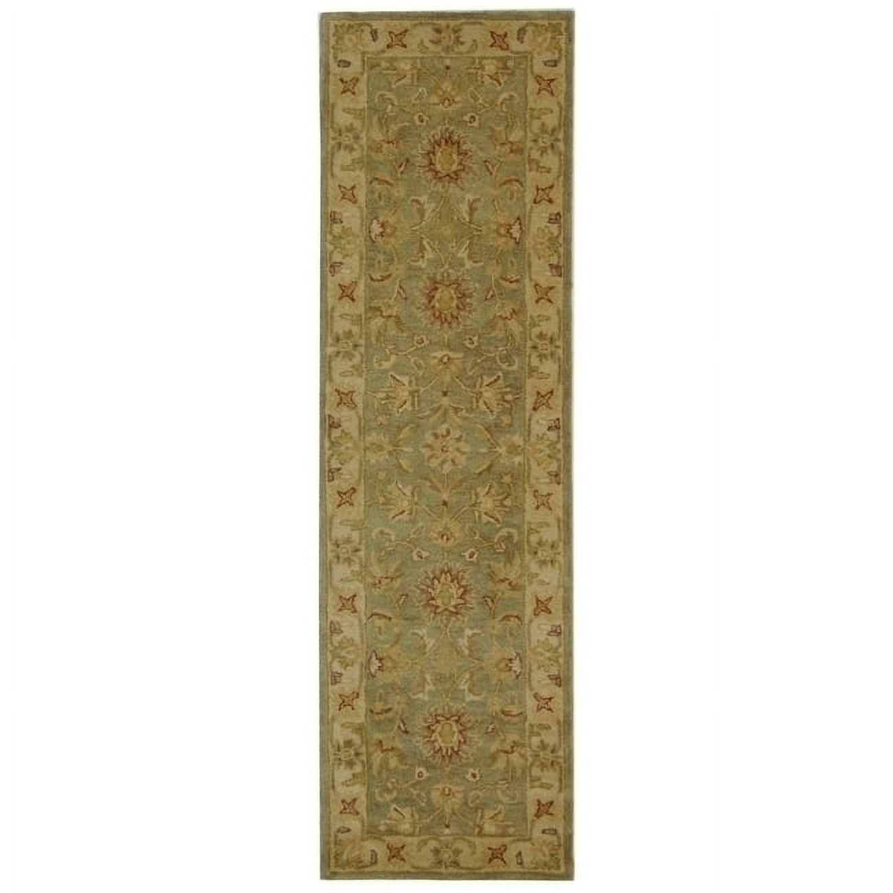 Ivory Hand-Tufted Wool Reversible Area Rug, 2'3" x 12'
