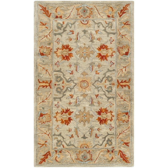 SAFAVIEH Antiquity Aloysius Oriental Wool Area Rug, Beige/Multi, 4' x 6'