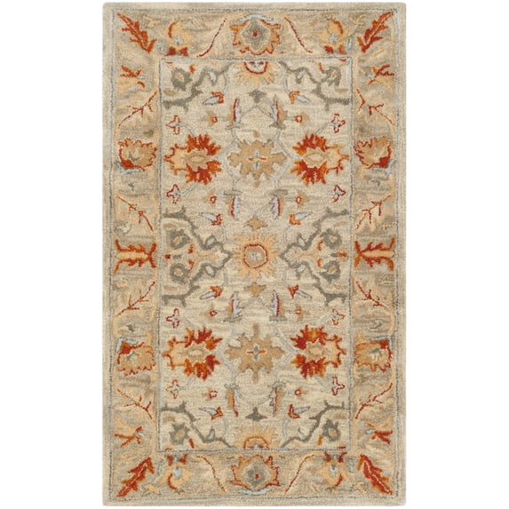 SAFAVIEH Antiquity Aloysius Oriental Wool Area Rug, Beige/Multi, 3' x 5'