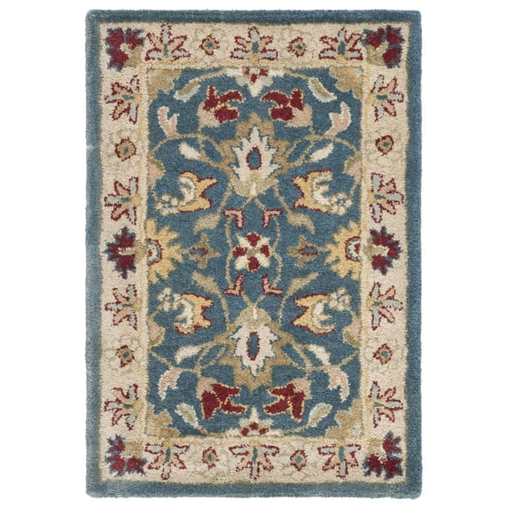 SAFAVIEH Antiquity Anderson Oriental Wool Area Rug, Blue/Beige, 2' x 3'