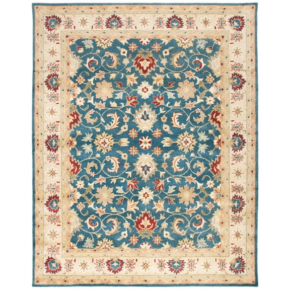 SAFAVIEH Antiquity Anderson Oriental Wool Area Rug, Blue/Beige, 7'6" x 9'6"