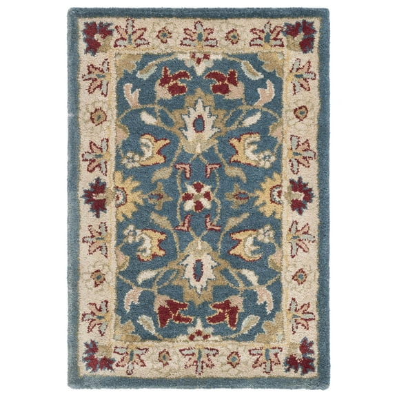SAFAVIEH Antiquity Anderson Oriental Wool Area Rug, Blue/Beige, 2'3" x 4'