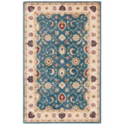 SAFAVIEH Antiquity Anderson Oriental Wool Area Rug, Blue/Beige, 5' x 8'