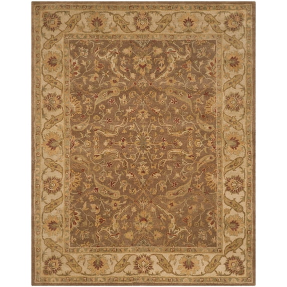 SAFAVIEH Antiquity Beaufort Traditional Floral Wool Area Rug, Brown/Gold, 12' x 18'