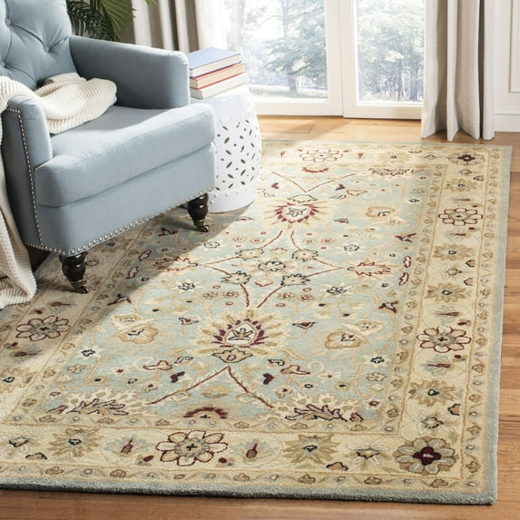 SAFAVIEH Antiquity Beaumont Oriental Area Rug, Light Blue/Ivory, 7'6" x 9'6"