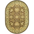 thumbnail image 1 of SAFAVIEH Antiquity Beaumont Traditional Wool Area Rug, Chocolate/Blue, 4'6" x 6'6" Oval, 1 of 11