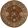 thumbnail image 1 of SAFAVIEH Antiquity Beaumont Traditional Wool Area Rug, Chocolate/Blue, 6' x 6' Round, 1 of 11