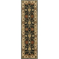 SAFAVIEH Antiquity Beaumont Traditional Wool Runner Rug, Black/Ivory, 2'3" x 12'